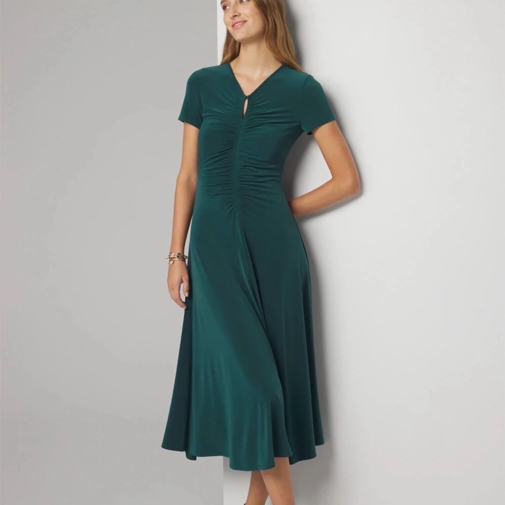 White House Black Market Teal Midi Dress